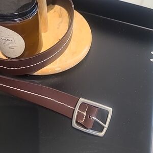 Linea pelle Genuine Leather Belt, sz M(~32”- 35) trendy